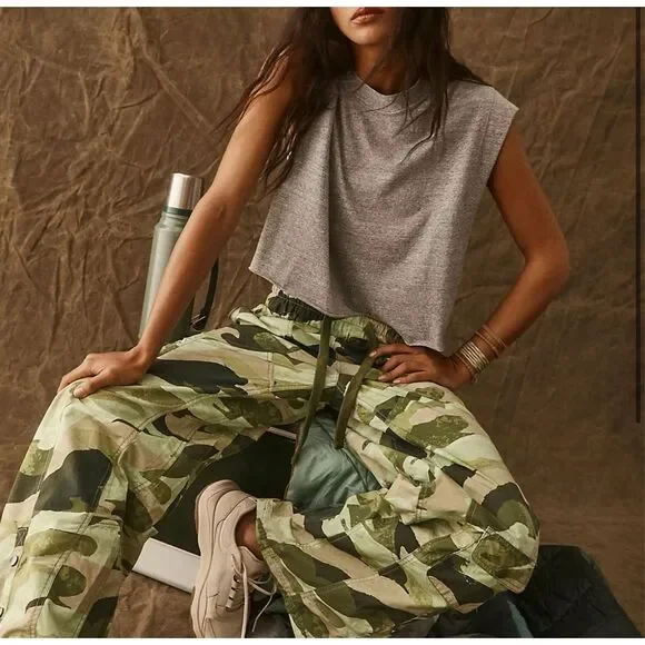 Free People FP movement Inspire Tank top in gray XL NWOT - Picture 2 of 7